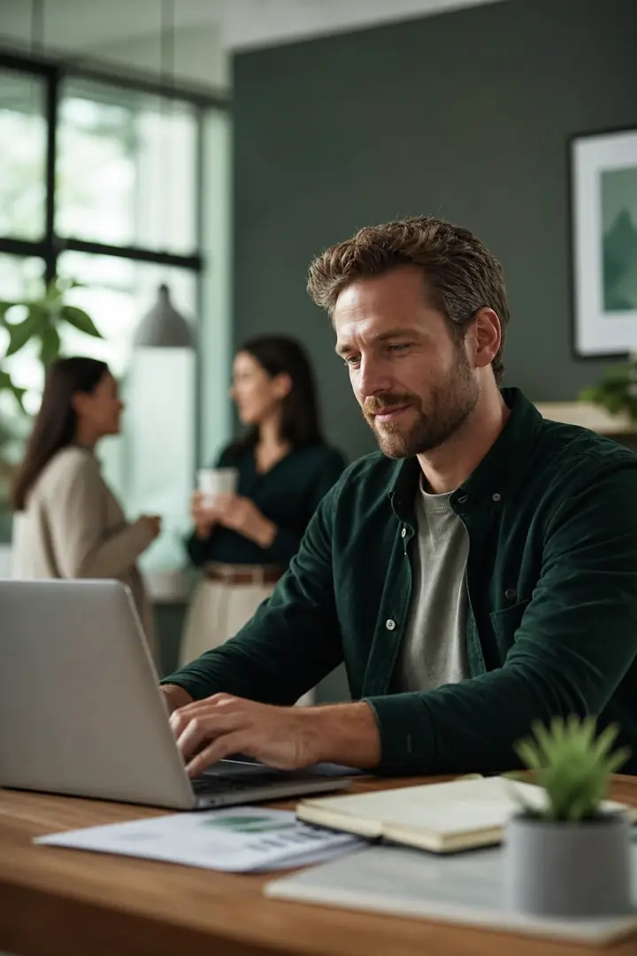 Growing teams: a small business owner at work